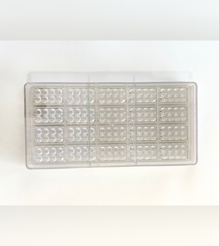 192U - תבנית פוליקרבונט טבלת שוקולד מיני עיגולים