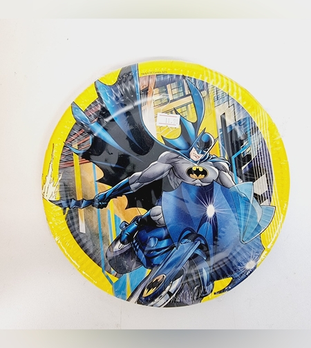 צלחות נייר 23 סמ 8 יח' - באטמן