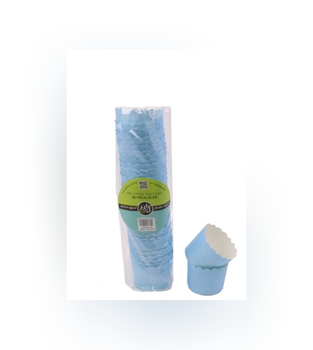 חב' 40 עטרות קרטון לאפיה 6/4.6 ס'מ-תכלת