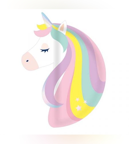 צלחות נייר צורניות- חד קרן 6 יח