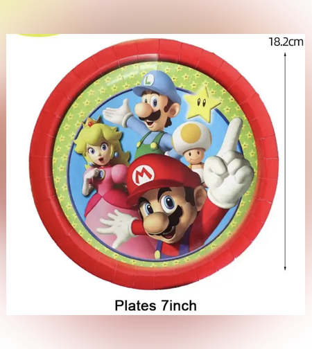 סט סופר מריו - צלחת נייר 7