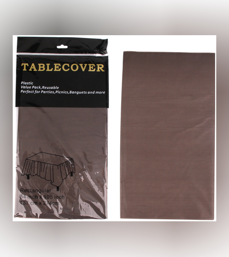 מפת שולחן ניילון 137*274 חום