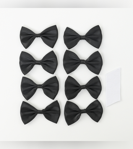 פפיון לקישוט עם דבק 8 יח' שחור