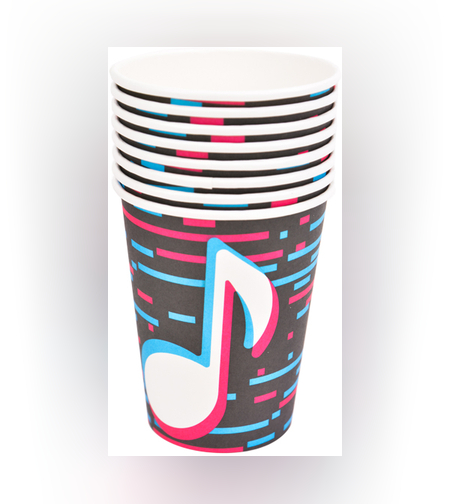 כוסות נייר 8יח-תו מוזיקה