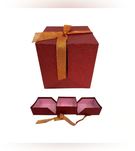 קפ' קרטון מרובעת נפתחת 16*16*18 ס