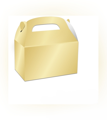 לאנצ' בוקס קרטון 16*9.5 - זהב מט (10 יח')