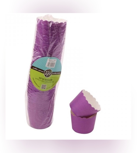 חב' 40 עטרות קרטון לאפיה 6/4.6 ס'מ-סגול