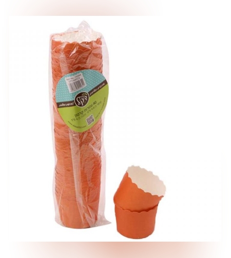 חב' 40 עטרות קרטון לאפיה 6/4.6 ס'מ-כתום