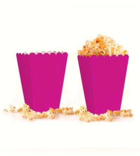 קופסאות פופקורן וחטיפים 6 יח - ורוד פוקסיה