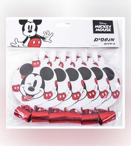 מנשפים- 6 יח' מיקי מאוס קלאסי