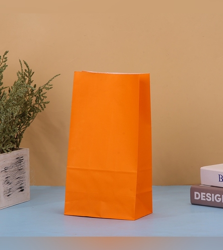 שקית נייר 8*13*24 - כתום (10 יח')