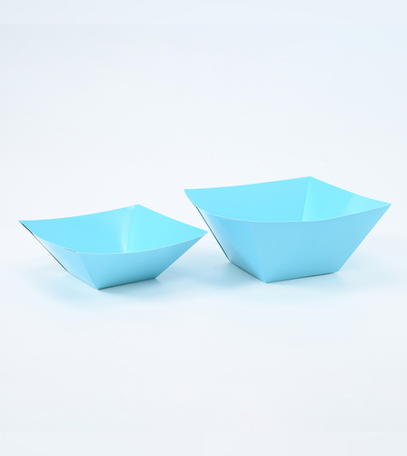 קערת הגשה קטנה קרטון צבעוני 3 יח' תכלת