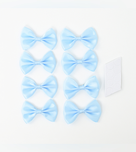 פפיון לקישוט עם דבק 8 יח' כחול בייבי