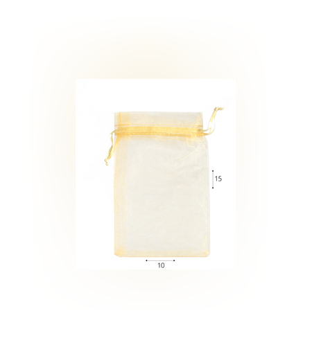 1/20 שקית אורגנזה זהב 10*15