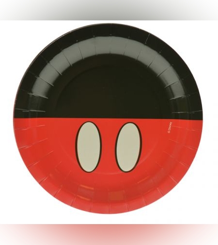 צלחות נייר 23 סמ 8 יח' עגולות-מיקי מאוס קלאסי