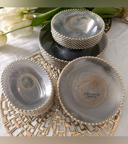 אובלי PEARL פרל שקוף מעושן-זהב (10 יח')