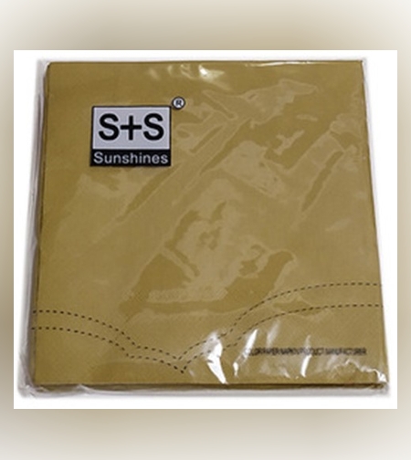 מפיות נייר צבע אחיד - זהב (20יח')