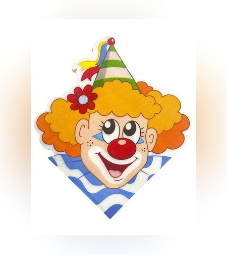 חב' 16 מפיות נייר בצורת ליצן