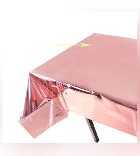 מפה לשולחן מטאלי רוז גולד 183*137