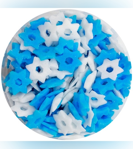 סוכריות קישוט מגן דוד כחול לבן