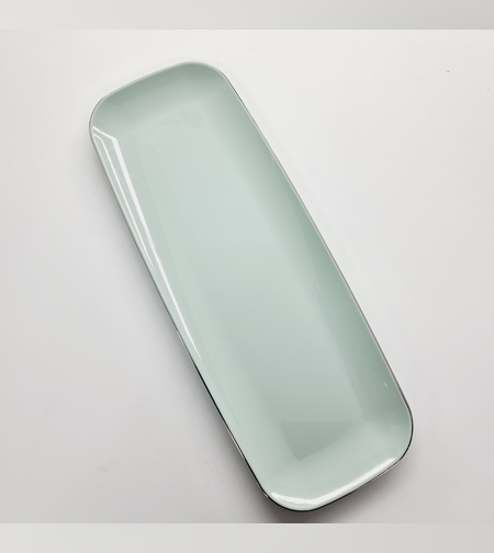 מגש ארוך מנטה (1יח') פס כסף