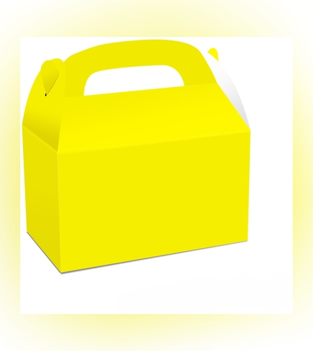 לאנצ' בוקס קרטון 16*9.5 - צהוב (10 יח')