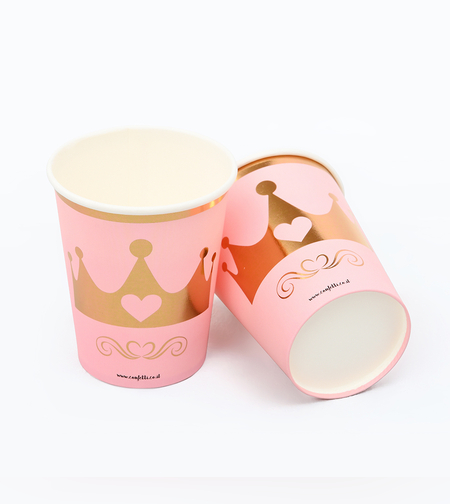 כוסות נייר 8 יח' סט נסיכה מבריק