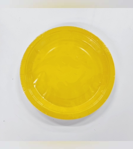 צלחת נייר 9 (10יח') צהוב