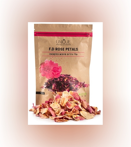 עלי ורדים מיובשים בהקפאה 15 גר' UNIQUE