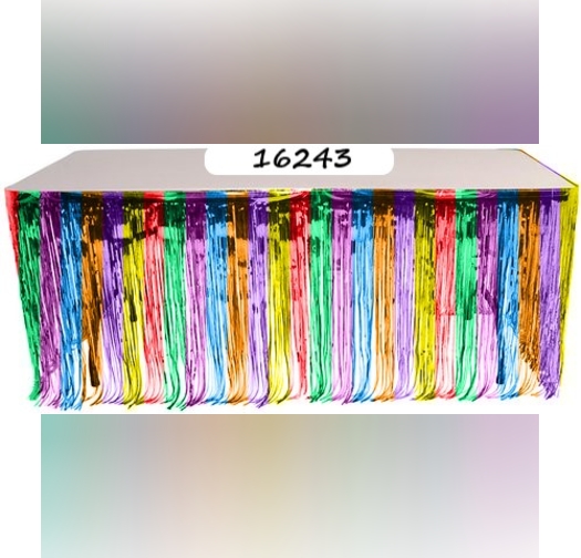 חצאית שולחן מטאלית צבעוני זוהר