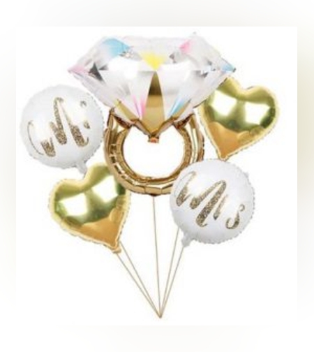 סט בלוני מיילר חתונה 5 יח'