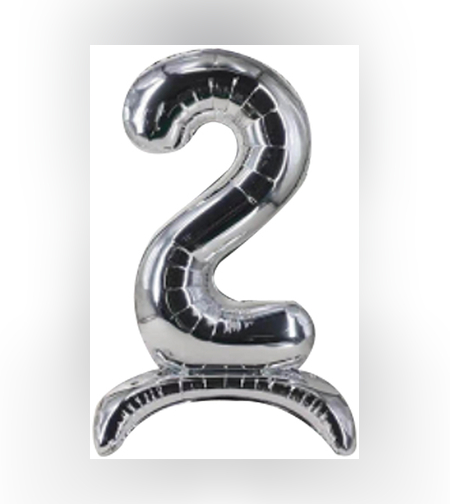 בלון מיילר 32 מרכז שולחן כסף ספרה 2