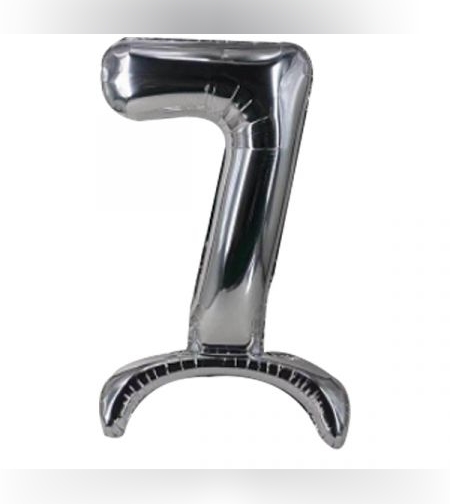 בלון מיילר 32 מרכז שולחן כסף ספרה 7