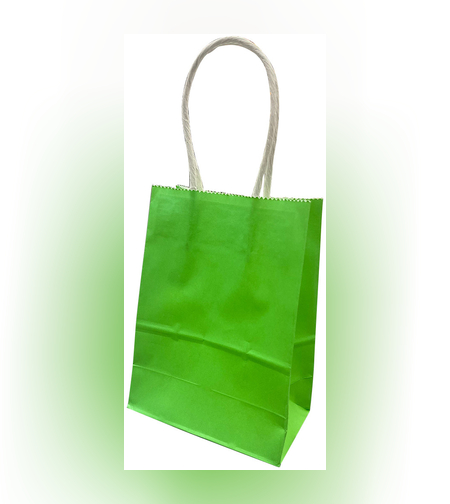 שקית נייר חלקה עם ידית 32*25*11 - ירוק מרקר