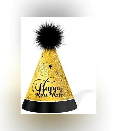 מיני כובע HAPPY NEW YEAR * יח' 6