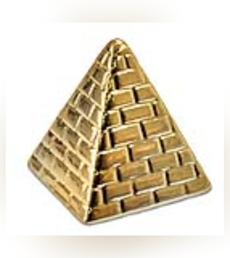 פרמידה קרמיקה זהב