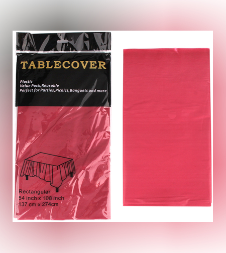 מפת שולחן ניילון 137*274 בורדו