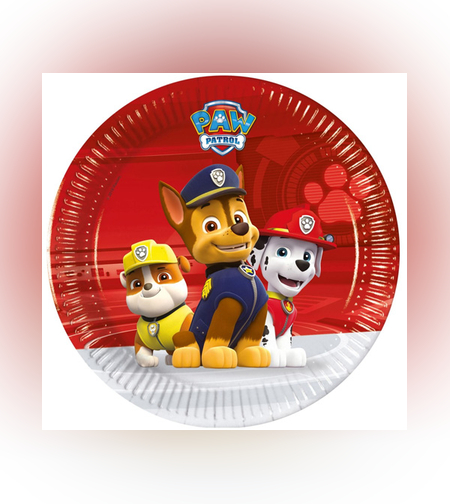 צלחות נייר 20 סמ עגולות 8 יח- דגם מפרץ ההרפתקאות אדום