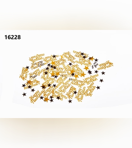 קונפטי מילים וכוכבים HAPPY NEW YEAR