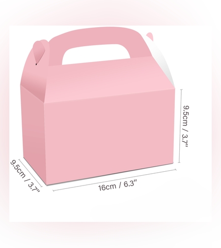 לאנצ' בוקס קרטון 16*9.5 - ורוד (10 יח')