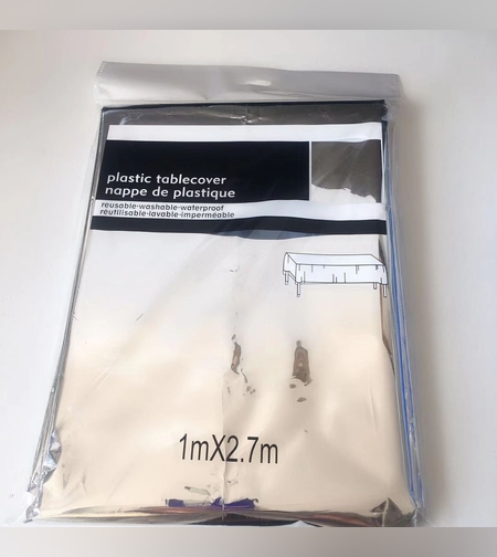 מפת שולחן מטאלית 100*270 כסף