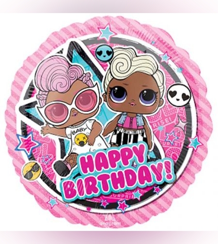 בלון מיילר 18- LOL GLAM HAPPY BIRTHDAY