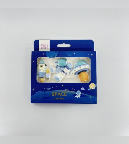 סט נרות לעוגה חלל