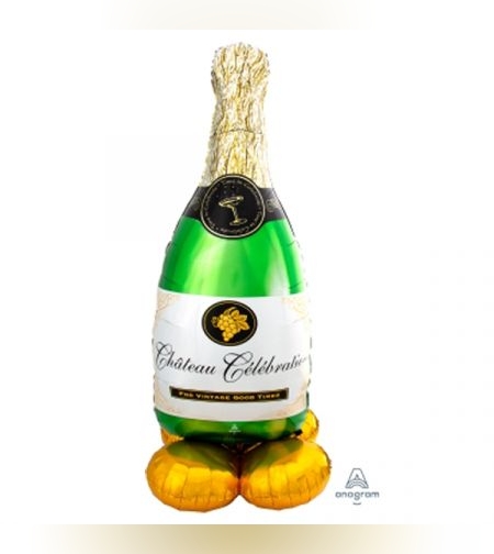 בלון איירלונז ניפוח באוויר 53 בצורת בקבוק שמפניה ירוק