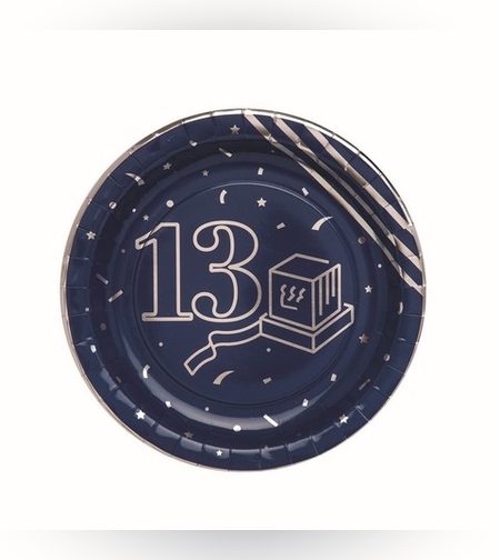 צלחת '9 בר מצווה * 10 יח'