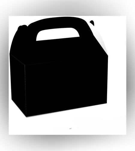 לאנצ' בוקס קרטון 16*9.5 - שחור (10 יח')