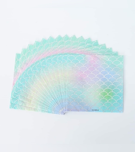 מפיות נייר 16 יח' סט בת הים קשקשים מבריק