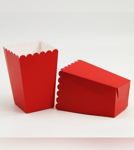 קופסאות פופקורן וחטיפים 6 יח - אדום
