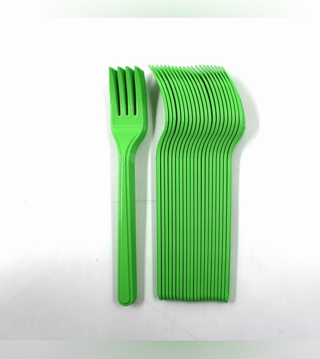 מזלג (25 יח') ירוק - קרנבל