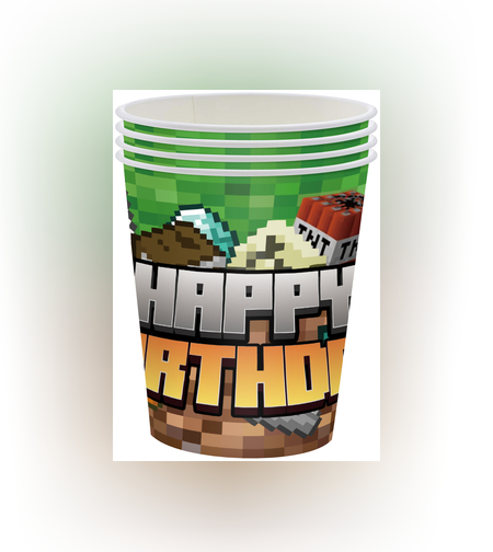 כוסות גיימינג פיקסל 10 יח'